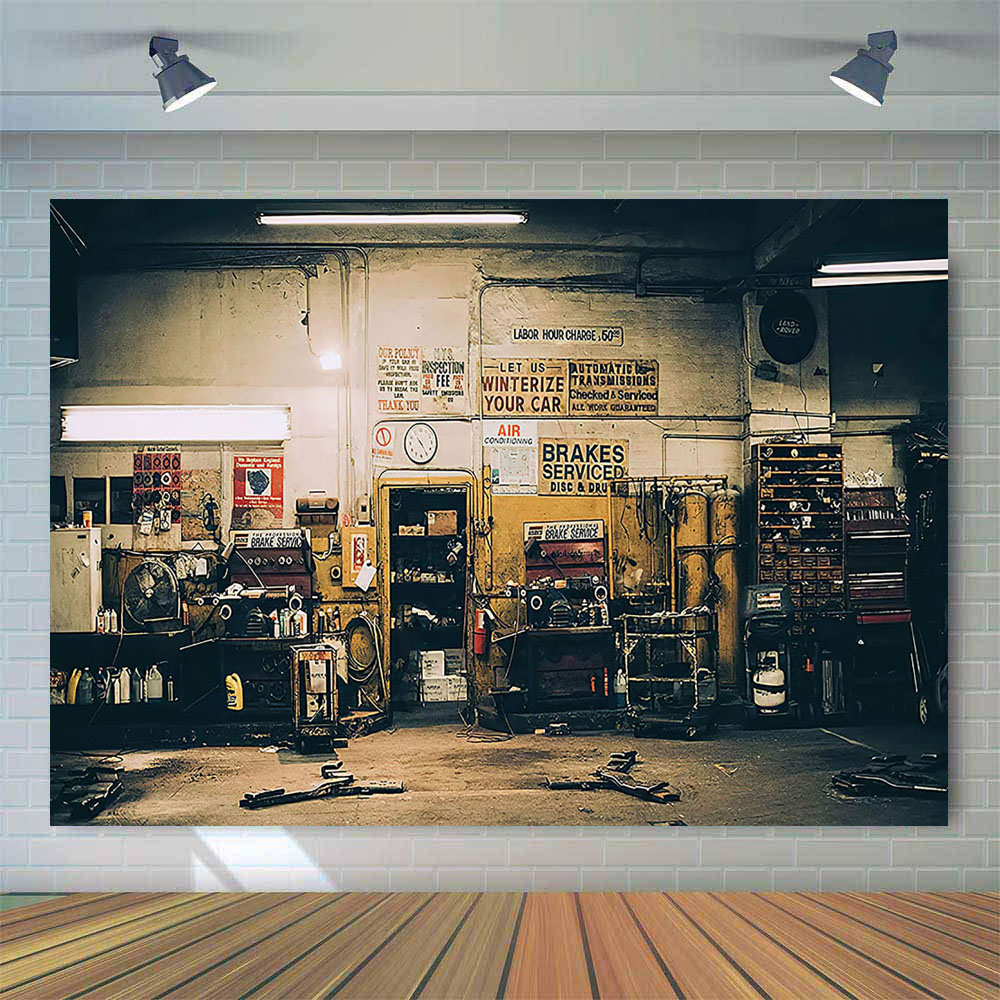 Fondo Retro para reparaciones  - Workshop Tools Photos reseña y precio