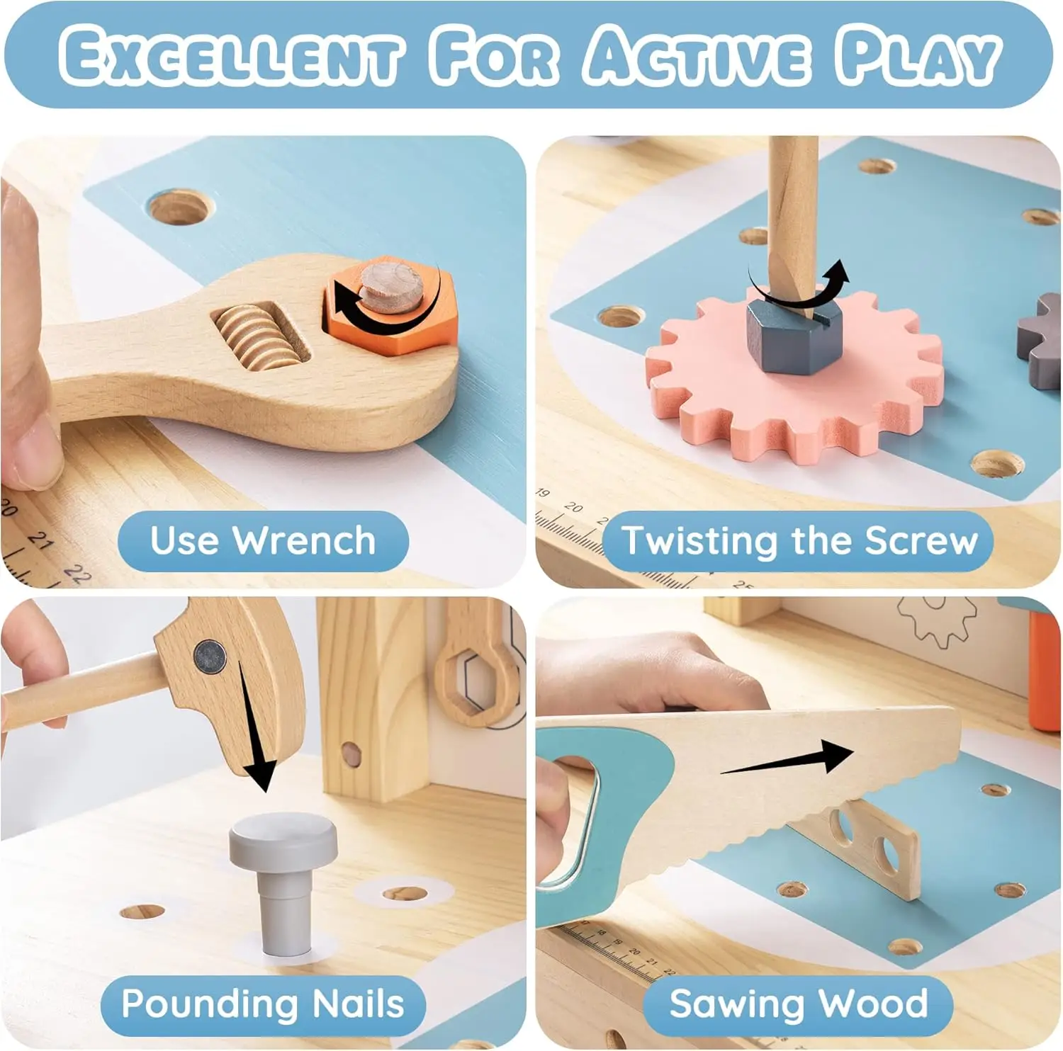 Robotime Robud Juego de banco  - Tools Workshop Kids reseña y precio