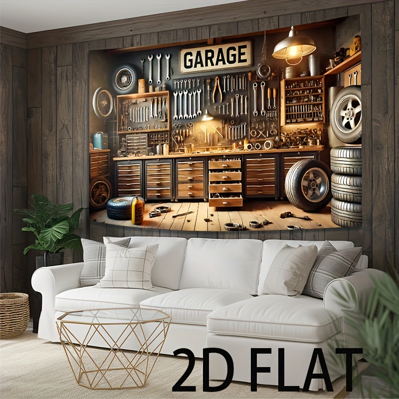 Tapiz de Pared Estilo Industri - Workshop Tools Photos reseña y precio