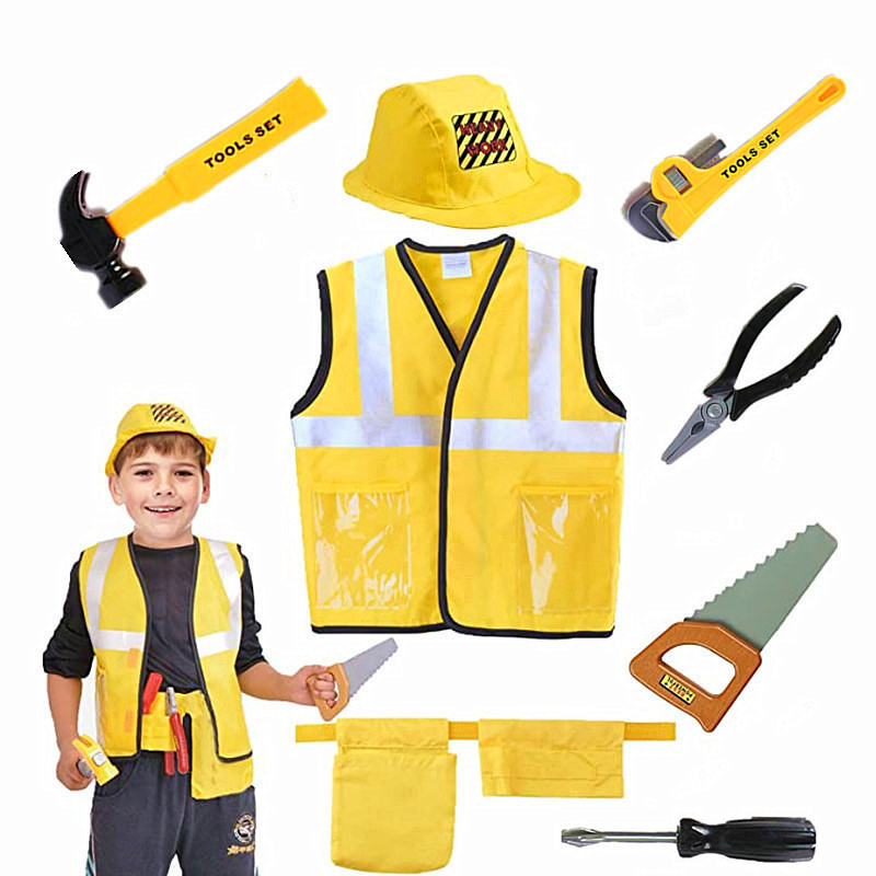 Disfraz de chaleco de trabajad - Tools Workshop Kids reseña y precio